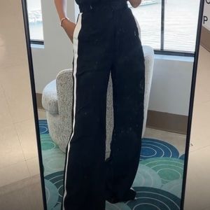 Burberry Trousers with White Satin Strip (size US6)